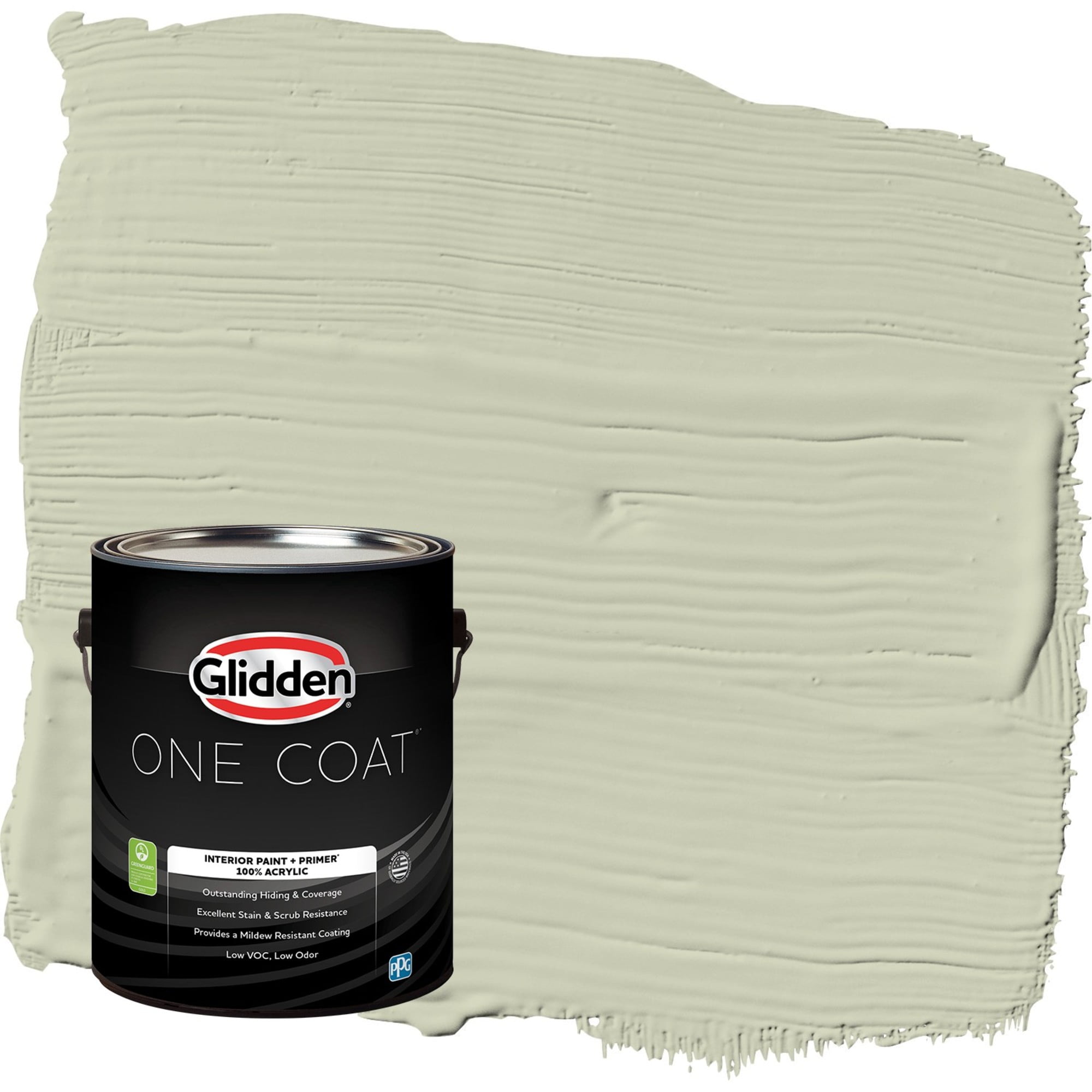 Glidden One Coat Only Olive / Green Flat Interior Paint with Primer, 1 Gallon
