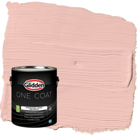 Glidden One Coat Peach Ash / Orange Eggshell Interior Paint with Primer, 1 Gallon