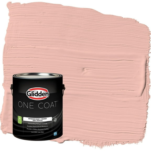 Glidden One Coat Peach Beige / Red Eggshell Interior Paint with Primer, 1 Gallon