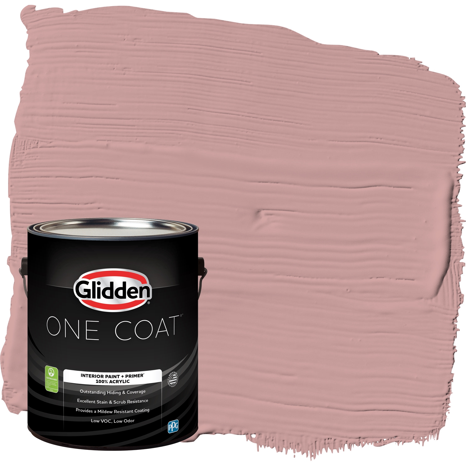Glidden One Coat Interior Paint and Primer, Pepperberry / Pink, Gallon, Eggshell