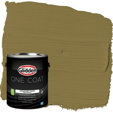 Glidden One Coat Interior Paint and Primer, Pickled Okra / Green, 1 Gallon, Eggshell