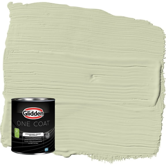 Glidden One Coat Pickling Spice / Green Flat Interior Paint with Primer, 1 Quart