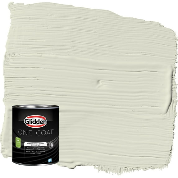 Glidden One Coat Pinch of Pistachio / Green Flat Interior Paint with Primer, 1 Quart