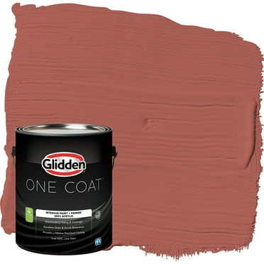 Glidden One Coat Interior Paint and Primer, Pizza Pie / Red, Gallon, Eggshell