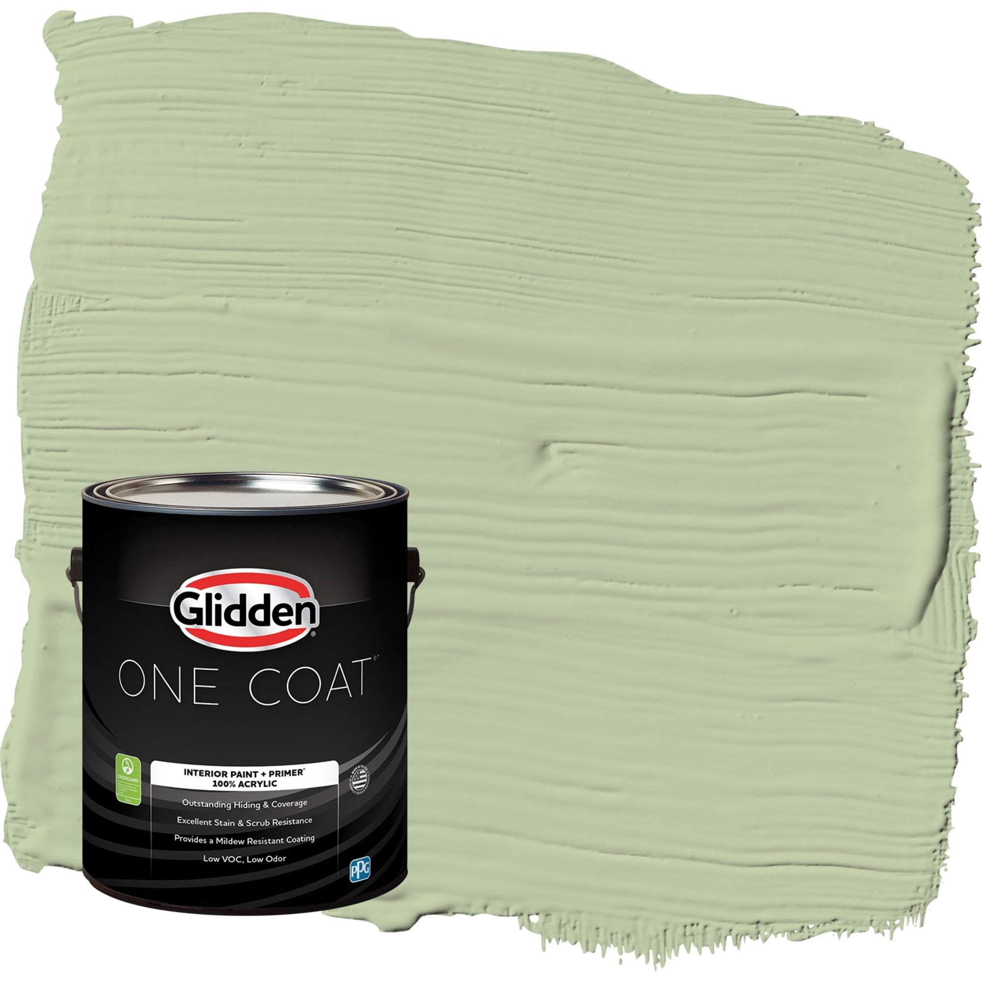 Glidden One Coat Quaking Grass / Green Semi-Gloss Interior Paint with Primer, 1 Gallon