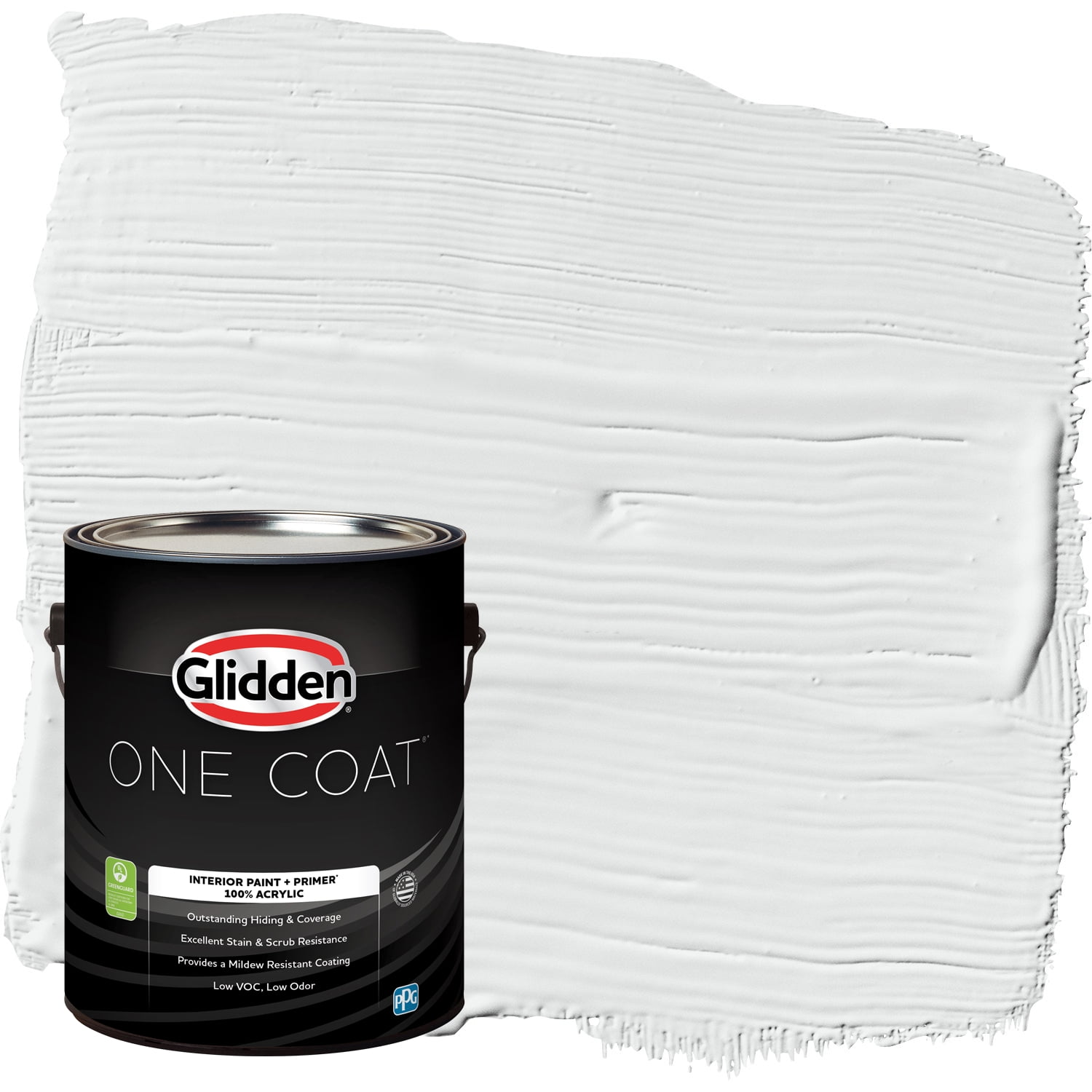 Glidden One Coat Interior Paint and Primer, Radisson / White, 1 Gallon