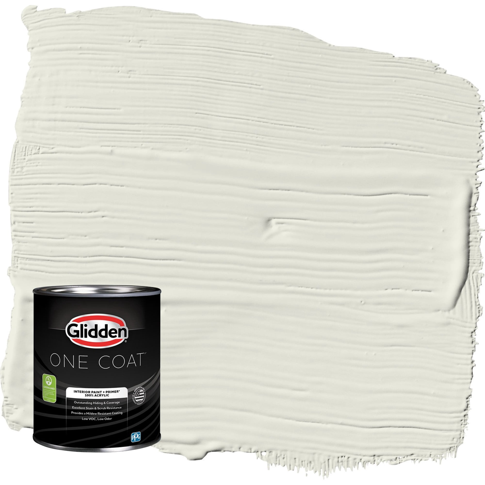 Glidden One Coat Interior Paint and Primer, Rain Cloud / Green, 1 Quart, Semi-Gloss