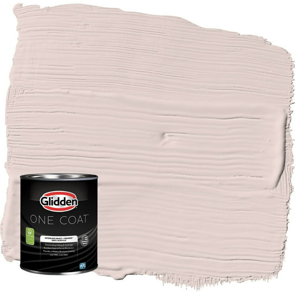 Glidden One Coat Romeo / Pink Semi-Gloss Interior Paint with Primer, 1 Quart