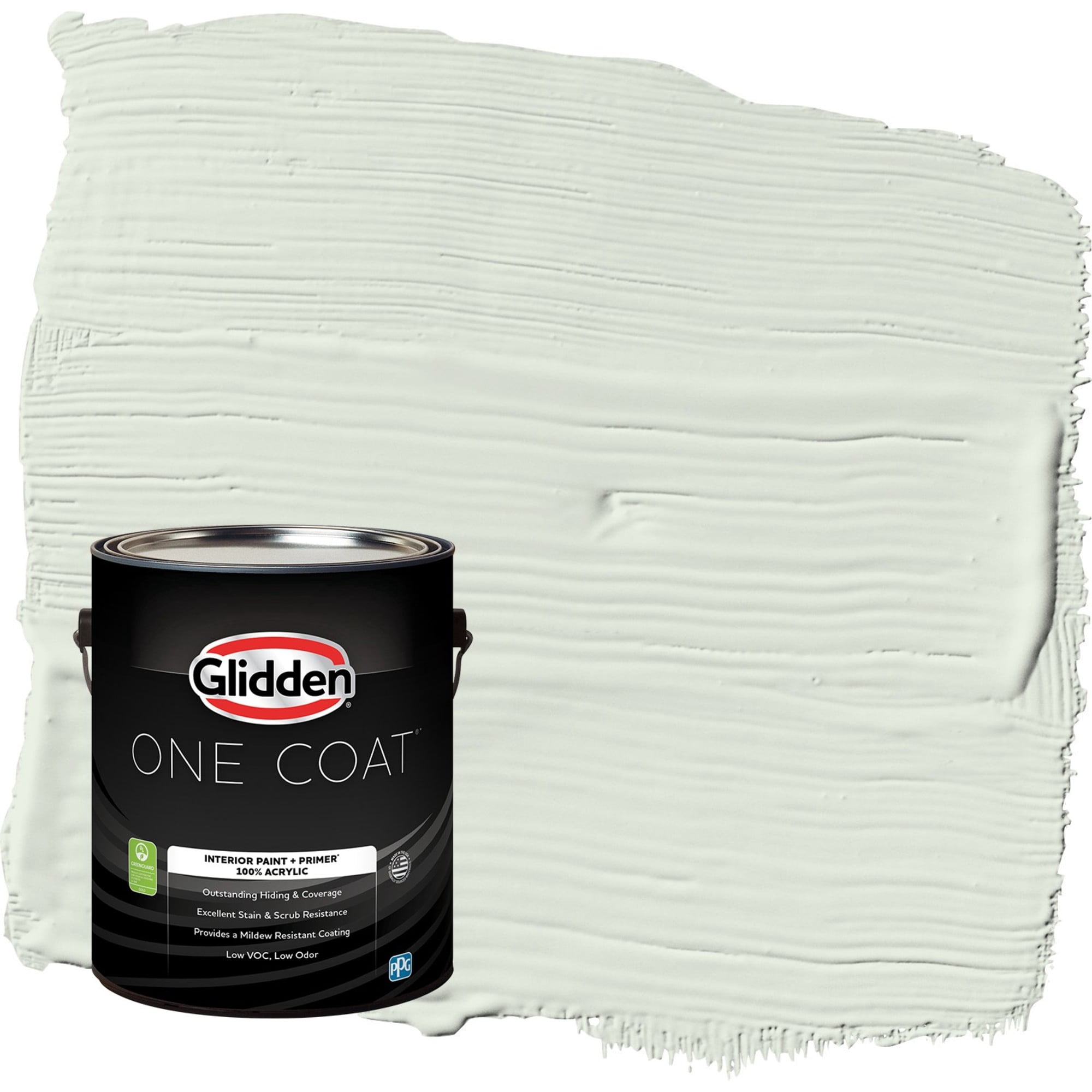 Glidden One Coat Salty Breeze / Green Semi-Gloss Interior Paint with Primer, 1 Gallon