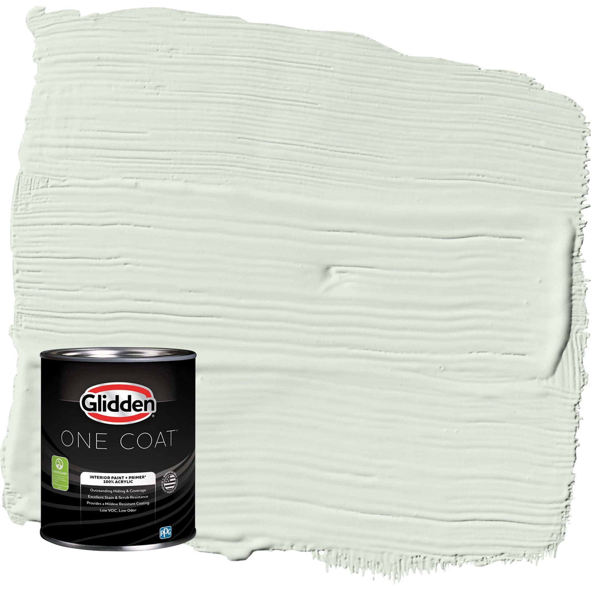 Glidden One Coat Interior Paint and Primer, Salty Breeze / Blue, 1 Quart, Flat