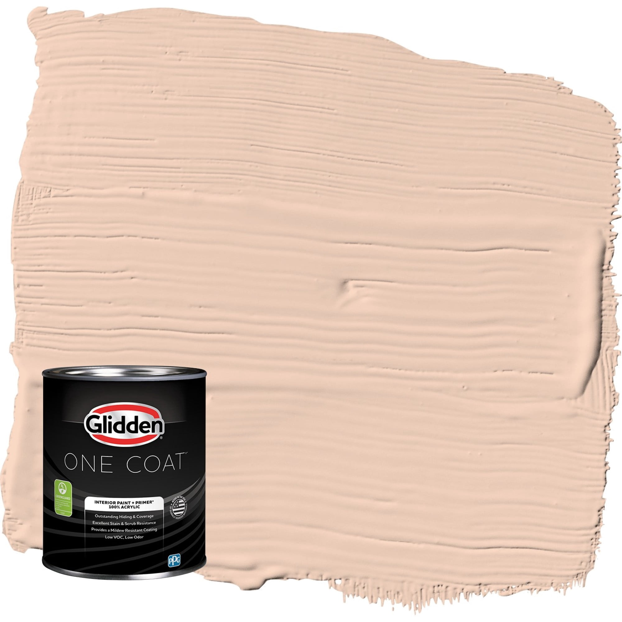 Glidden One Coat Interior Paint and Primer, Scotchtone / Orange, 1 Quart, Semi-Gloss