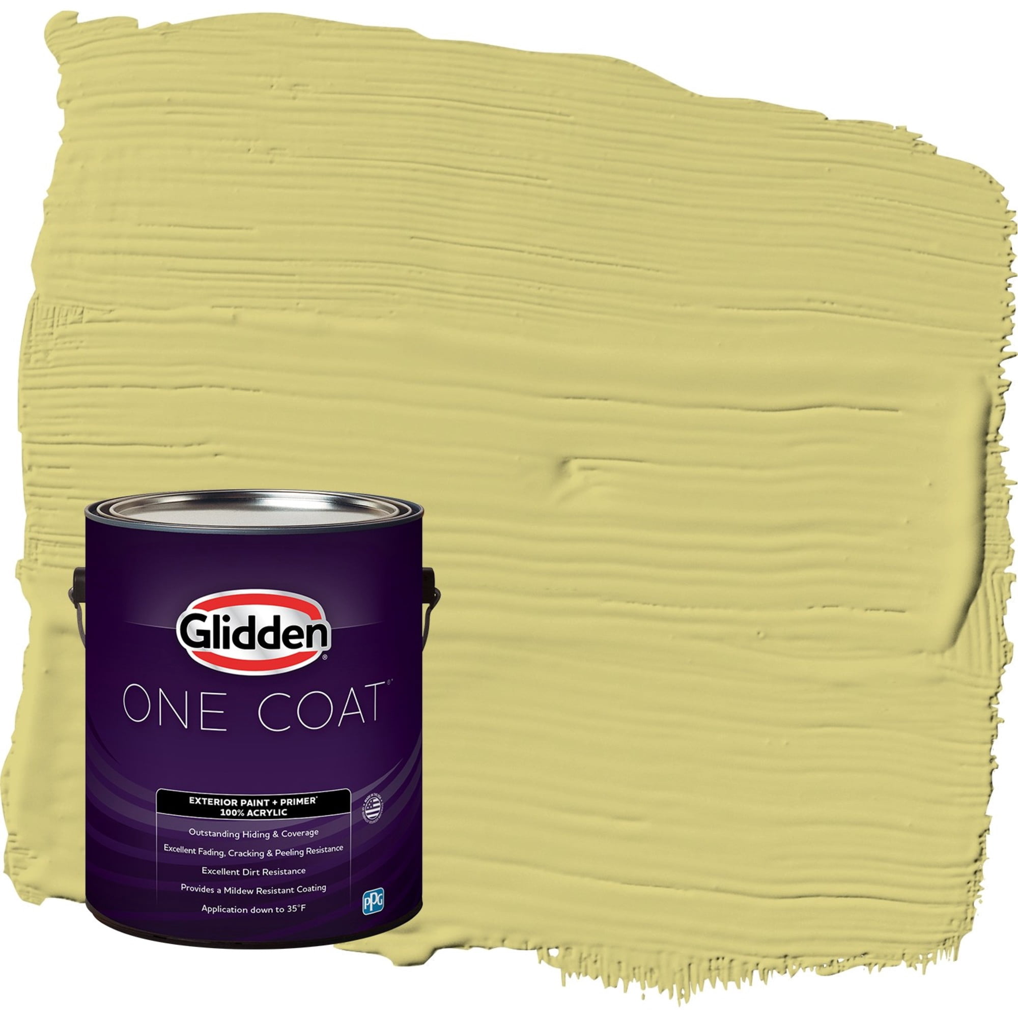Glidden One Coat Serene Scene / Green Flat Interior Paint with Primer, 1 Gallon