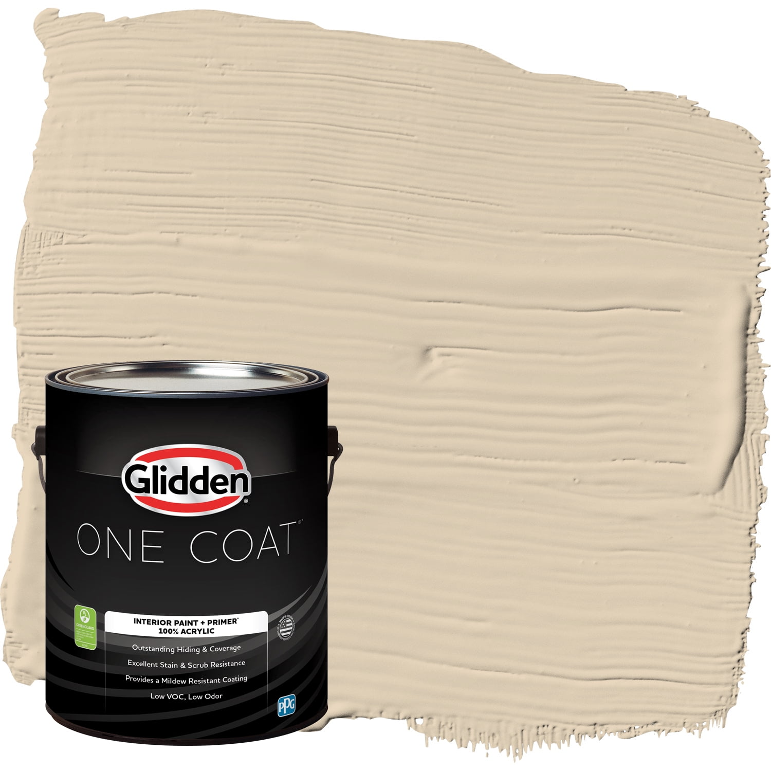 Glidden One Coat Interior Paint and Primer Best Beige Beige Gallon Flat Walmart