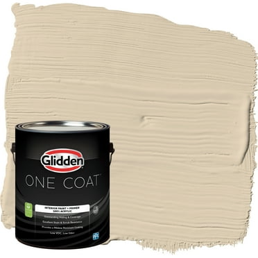 Glidden One Coat Interior Paint and Primer, Seriously Sand / Beige, Gallon, Eggshell
