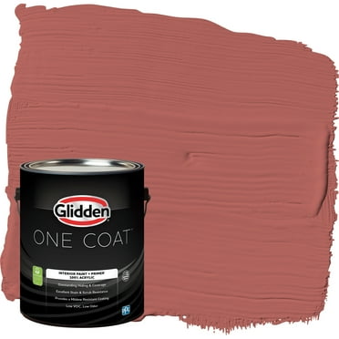 Glidden One Coat Interior Paint and Primer, Sienna Red / Red, Gallon, Eggshell