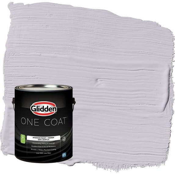Glidden One Coat Silver Chalice / Purple Flat Interior Paint with Primer, 1 Gallon