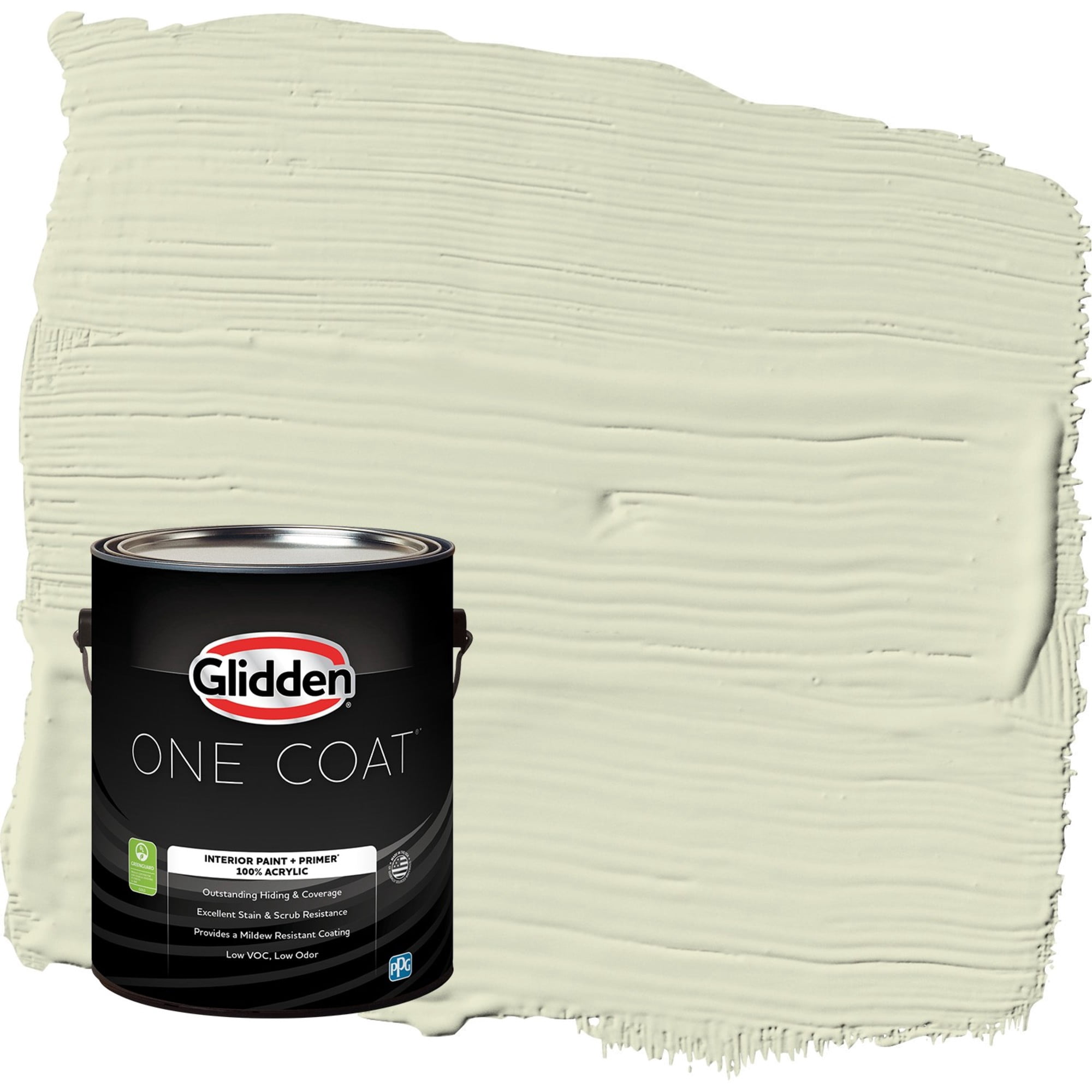 Glidden One Coat Slow Dance / Green Semi-Gloss Interior Paint with Primer, 1 Gallon