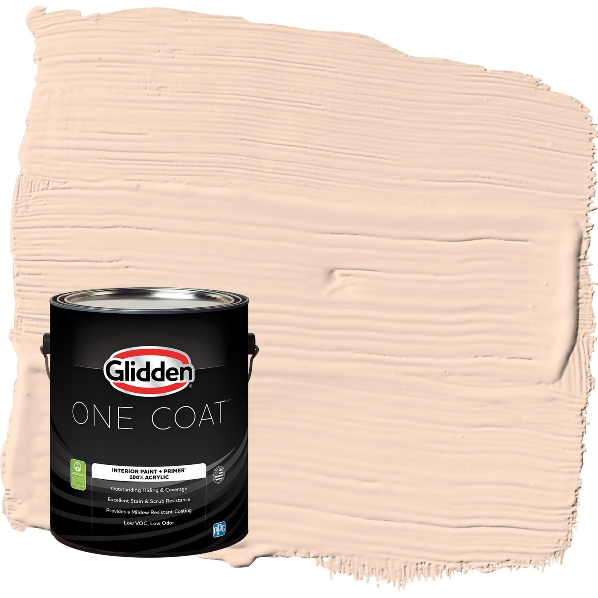 Glidden One Coat Sourpatch Peach / Orange Flat Interior Paint with Primer, 1 Gallon