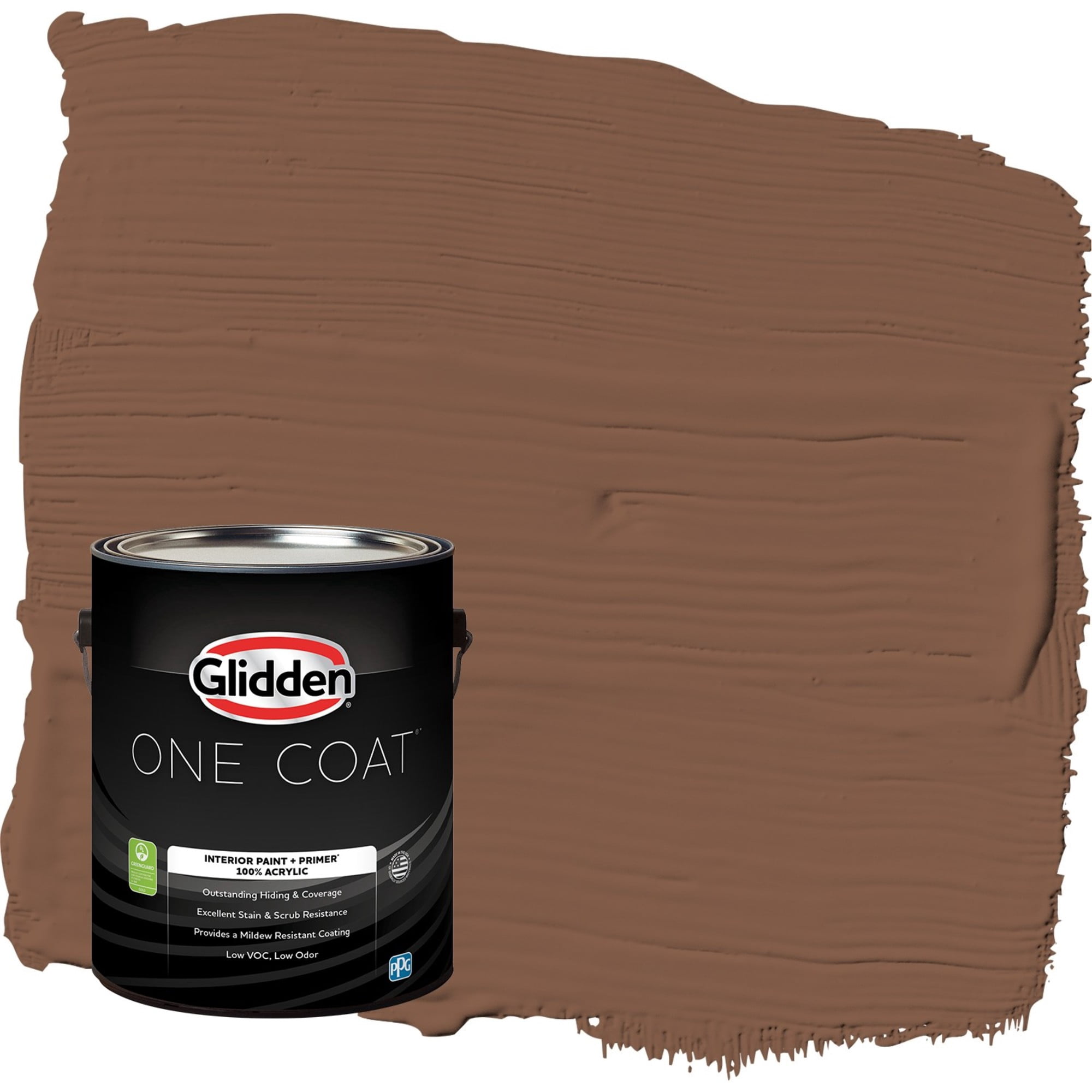 Glidden One Coat Spiced Cinnamon / Beige Semi-Gloss Interior Paint with Primer, 1 Gallon