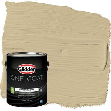 Glidden One Coat Interior Paint and Primer, Spiced Vinegar / Beige, Gallon, Eggshell