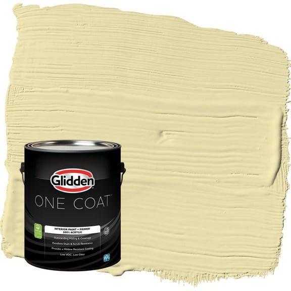 Glidden One Coat Star Bright / Green Eggshell Interior Paint with Primer, 1 Gallon