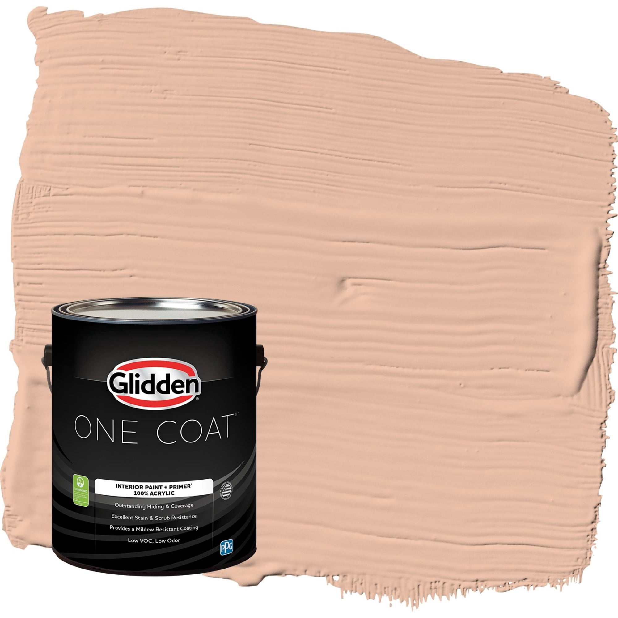 Glidden One Coat Starfish / Orange Semi-Gloss Interior Paint with Primer, 1 Gallon