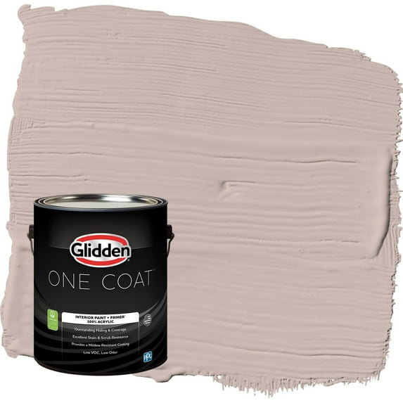 Glidden One Coat Subdued / Beige Semi-Gloss Interior Paint with Primer, 1 Gallon