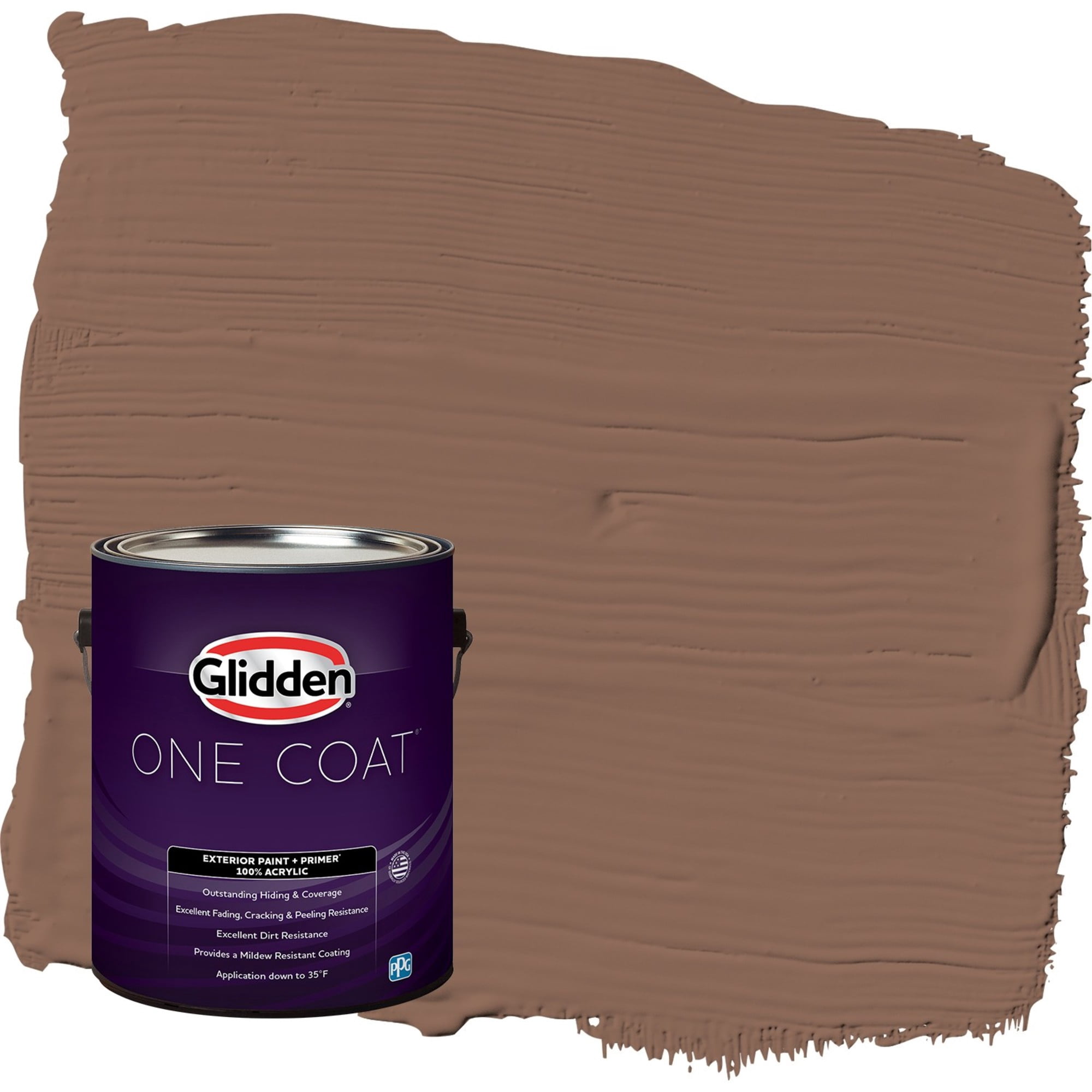 Glidden One Coat Suede Leather / Beige Flat Interior Paint with Primer, 1 Gallon