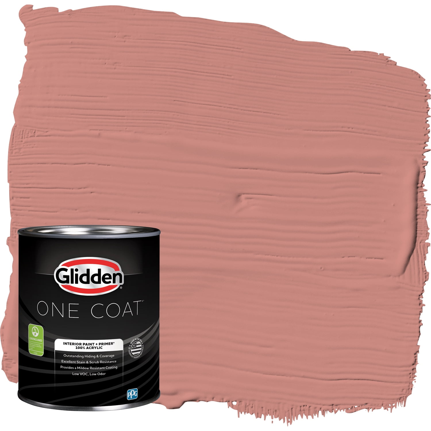 Glidden One Coat Interior Paint and Primer, Sunstone / Orange, 1-Quart, Semi-Gloss