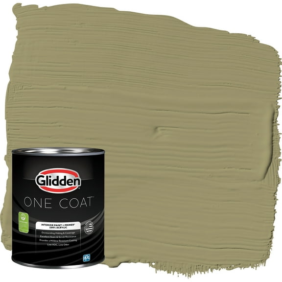Glidden One Coat Interior Paint and Primer, Sweet Annie / Green, 1-Quart, Eggshell