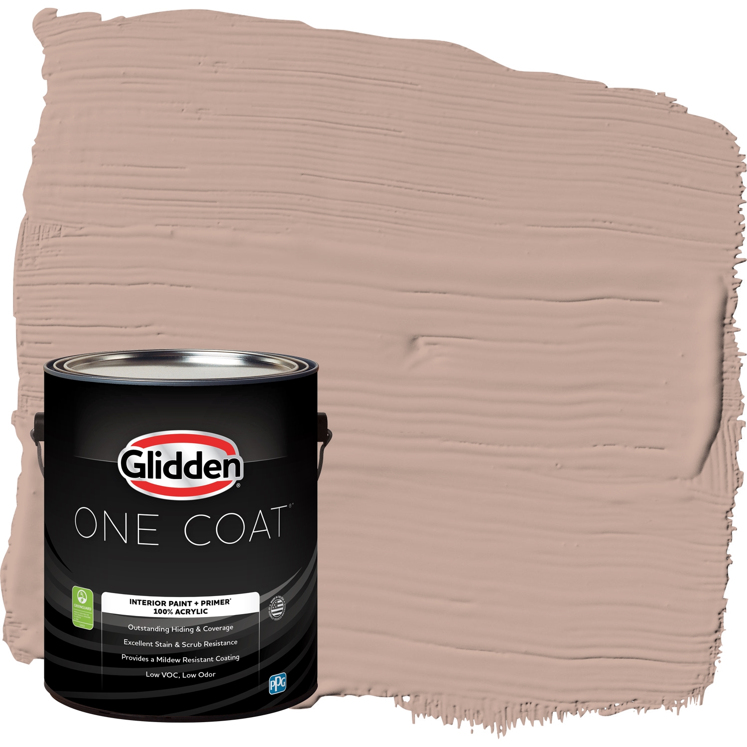 Glidden One Coat Interior Paint and Primer, Taupe Tapestry / Orange, Gallon, Eggshell - image 1 of 11