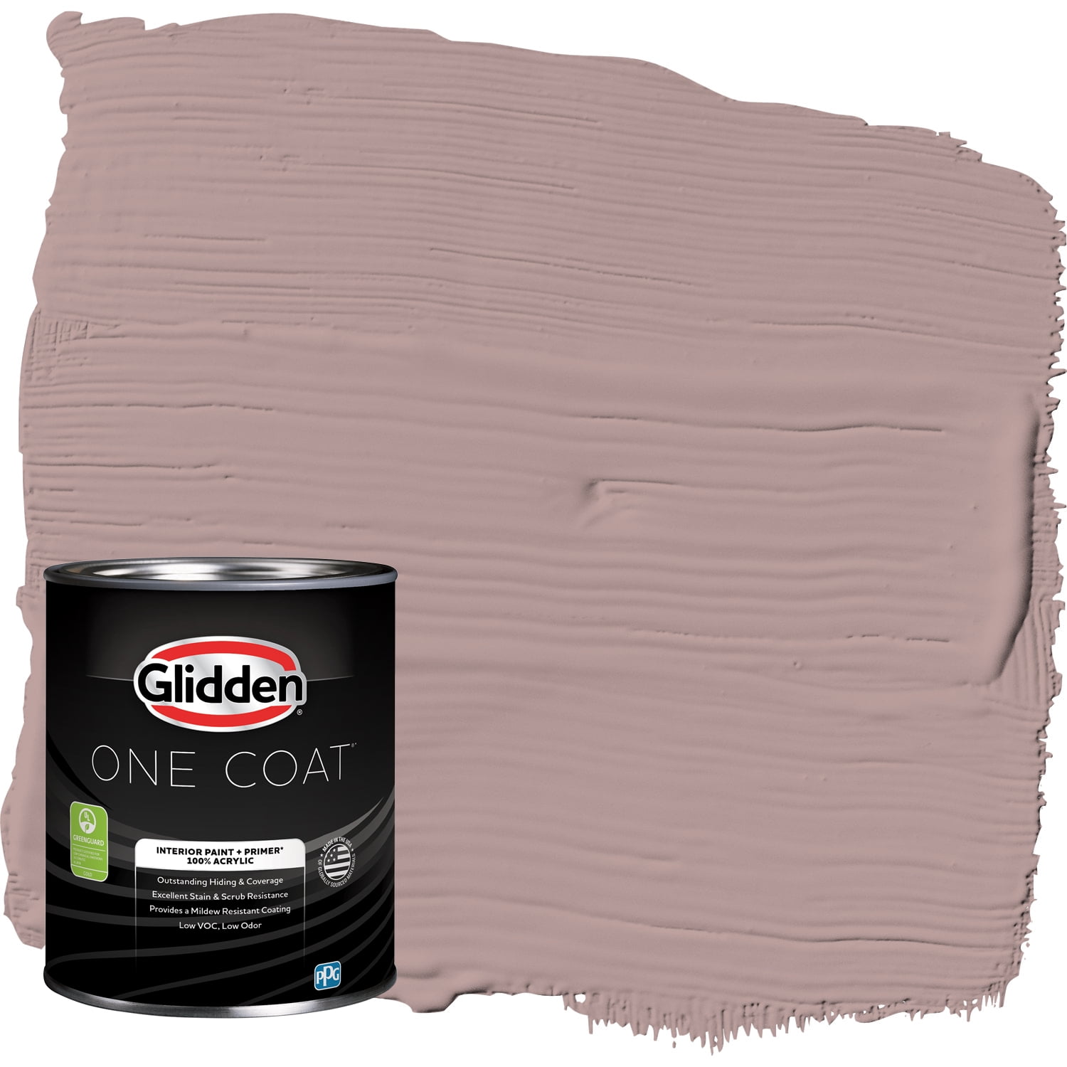Glidden One Coat Interior Paint and Primer, Tawny Mushroom / Pink, 1-Quart, Semi-Gloss