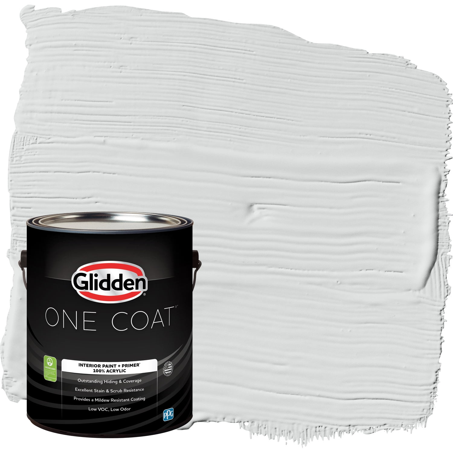 Glidden One Coat Interior Paint and Primer, Thin Ice / Gray, 1-Quart,  Eggshell 