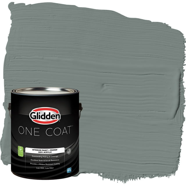 Glidden One Coat Interior Paint and Primer Thunderbolt , Flat, 1 Gallon
