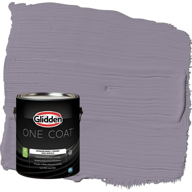 Glidden One Coat Tin Lizzie / Purple Eggshell Interior Paint with