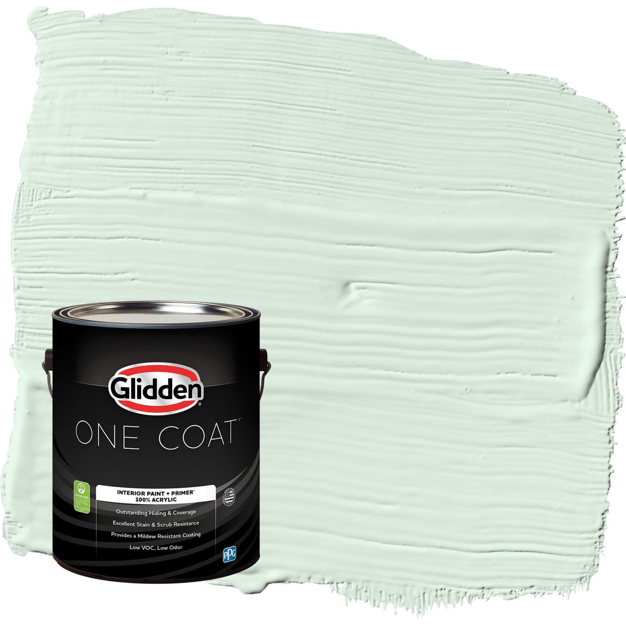 Glidden One Coat Tint of Green / Green Semi-Gloss Interior Paint with Primer, 1 Gallon