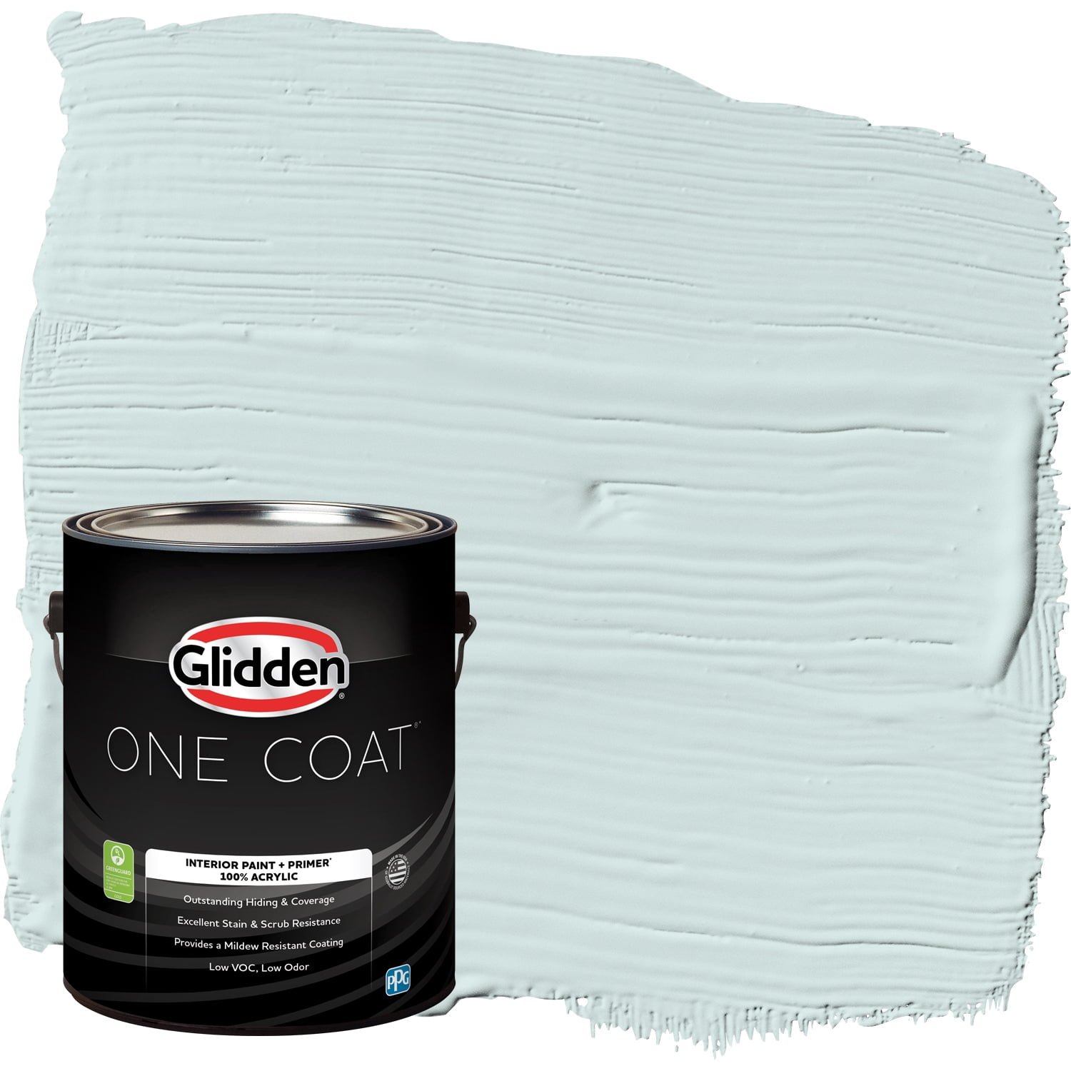 Glidden One Coat Interior Paint and Primer, Watery Blue / Blue, 1 Gallon, Eggshell