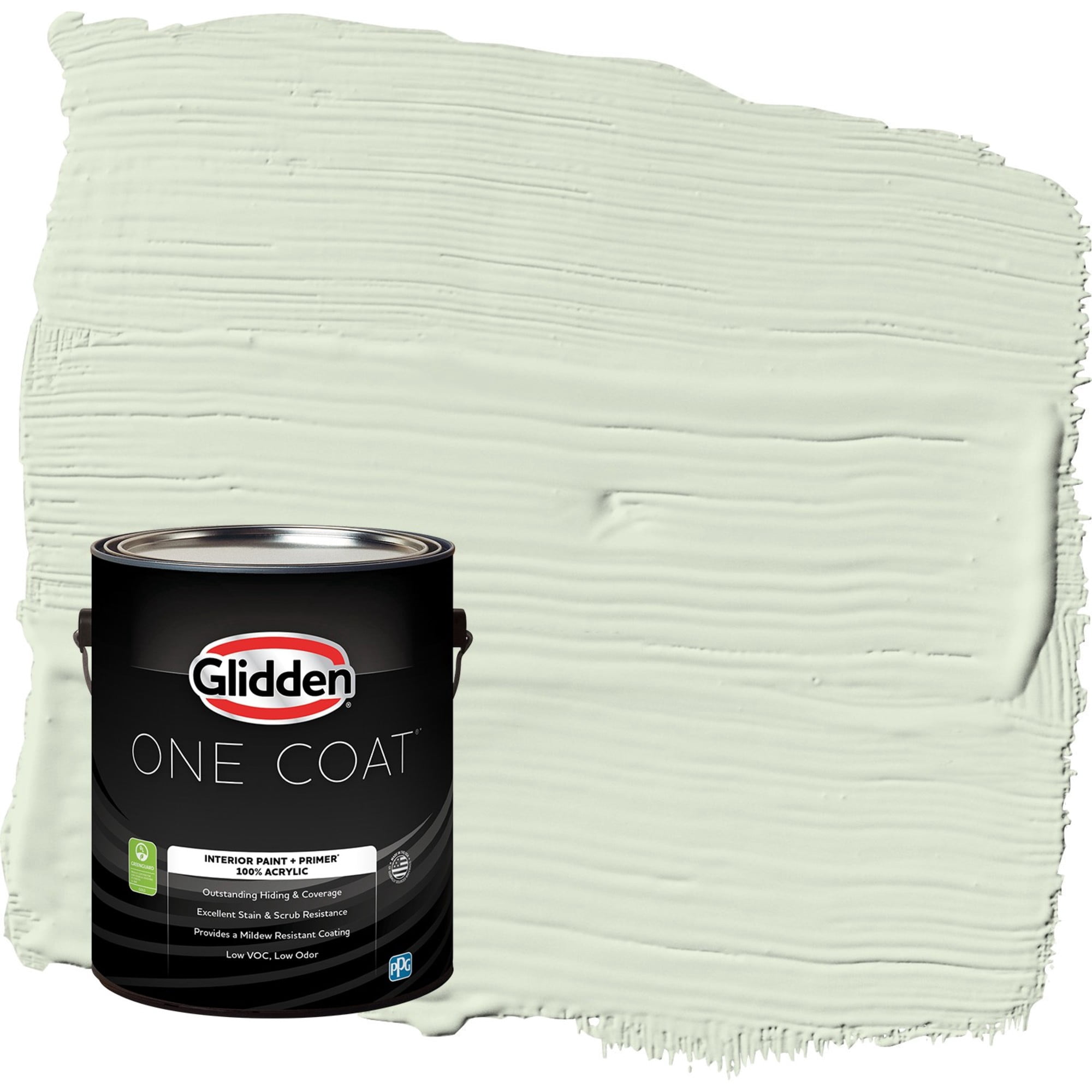 Glidden One Coat Lime Spritz / Green Flat Interior Paint with Primer, 1 Gallon