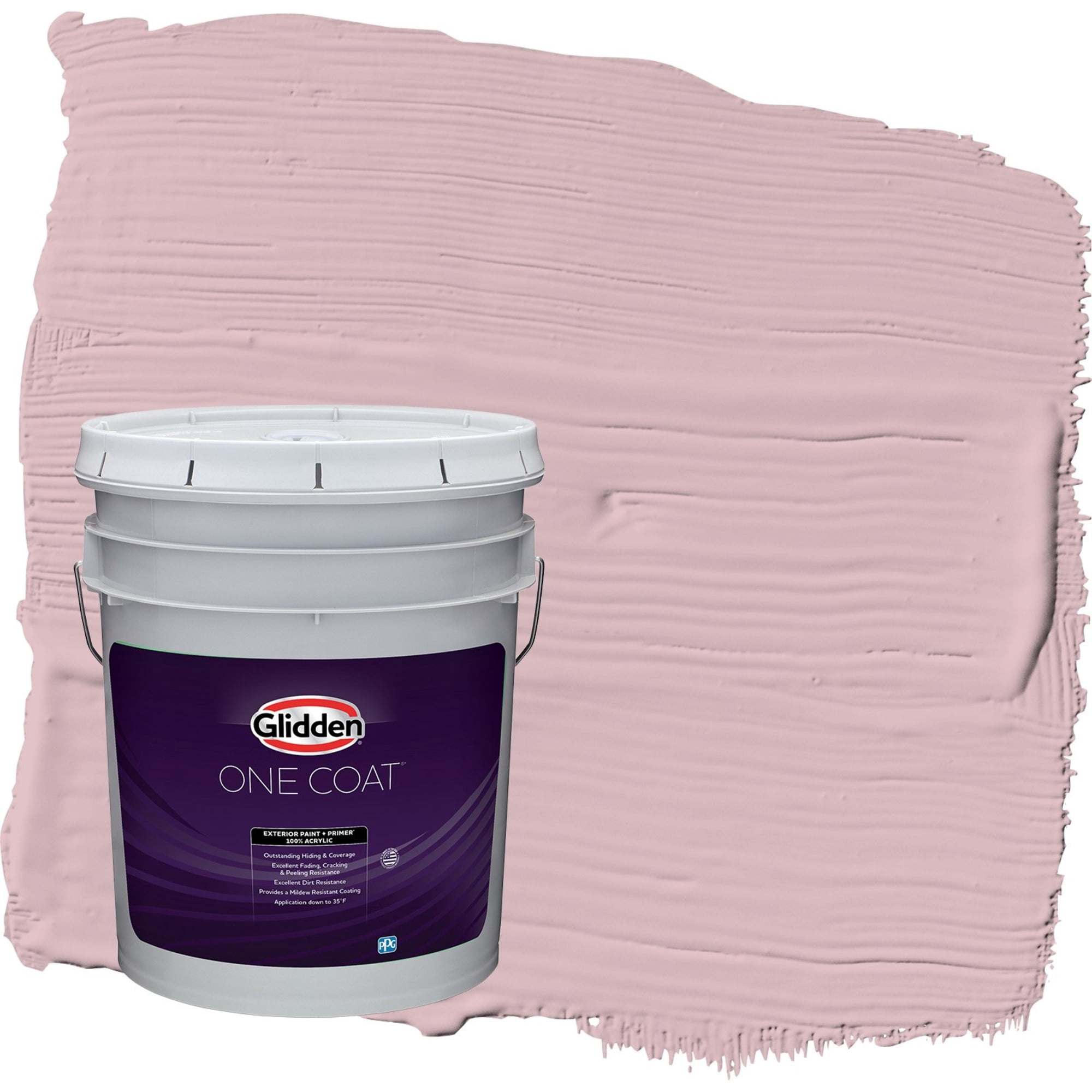Glidden One Coat Nostalgia / Purple Satin Exterior Paint with Primer, 5 Gallon