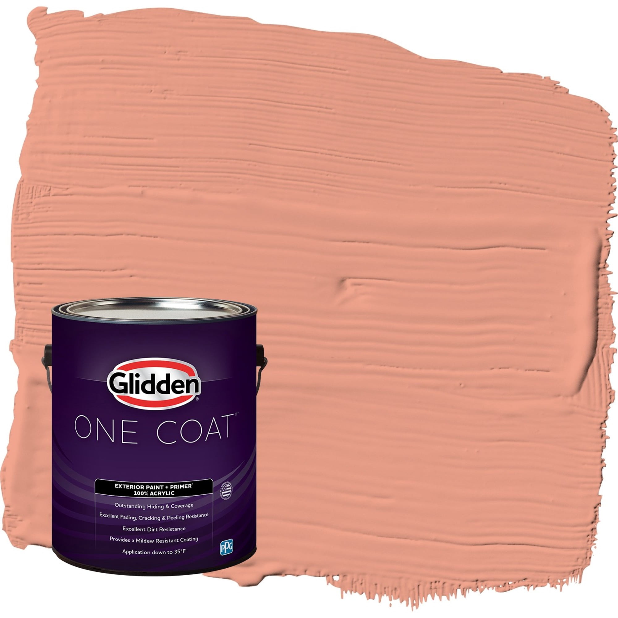 Glidden One Coat Opal Fire / Orange Eggshell Interior Paint with Primer, 1 Gallon