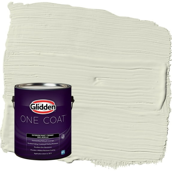 Glidden One Coat Pinch of Pistachio / Green Satin Exterior Paint with Primer, 1 Gallon