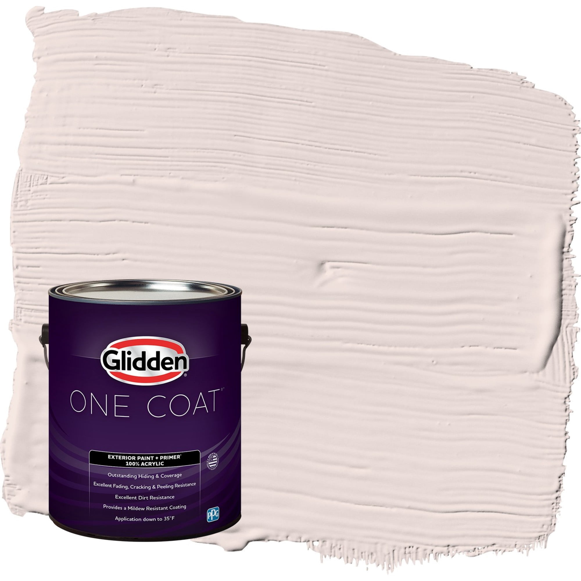 Glidden One Coat Sea Anemone / Pink Satin Exterior Paint with Primer, 1 Gallon