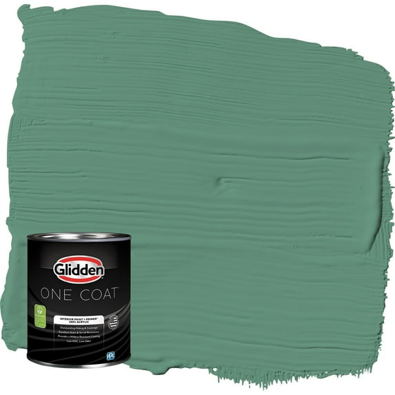 Glidden One Coat Sheffield / Green Eggshell Interior Paint with Primer, 1 Quart