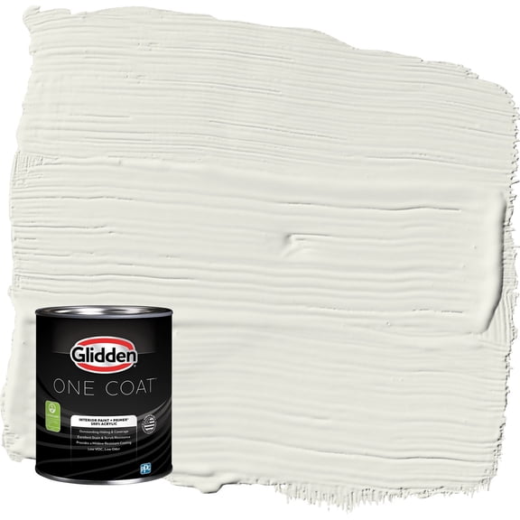 Glidden One Coat Silvery Moon / Gray Flat Interior Paint with Primer, 1 Quart
