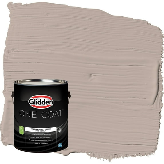 Glidden One Coat Thumper / Beige Eggshell Interior Paint with Primer, 1 Gallon