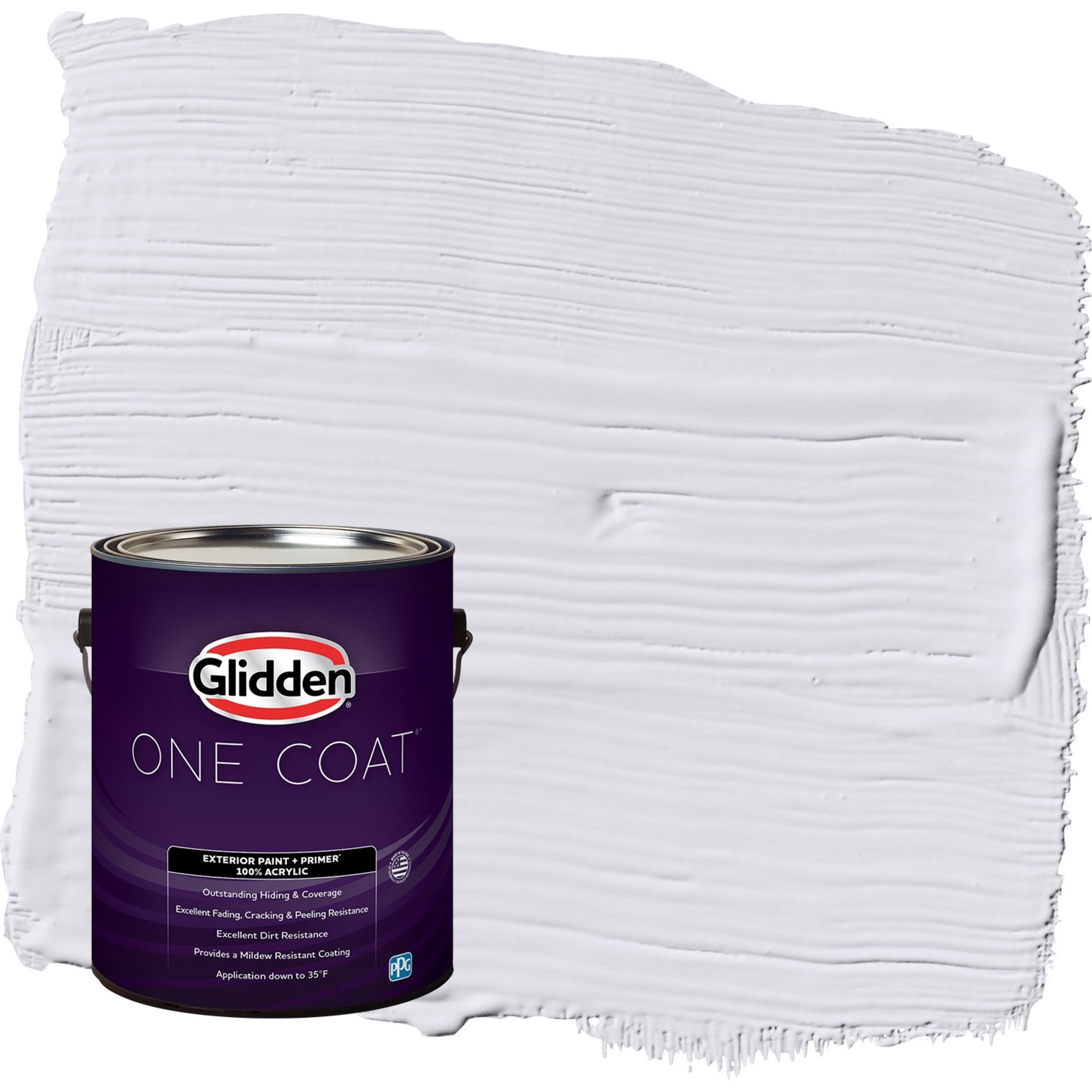 Glidden One Coat Violet Echo / Purple Satin Exterior Paint with Primer, 1 Gallon