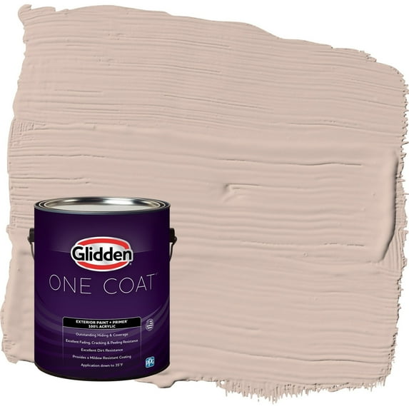 Glidden One Coat Wild Rice / Orange Satin Exterior Paint with Primer, 1 Gallon