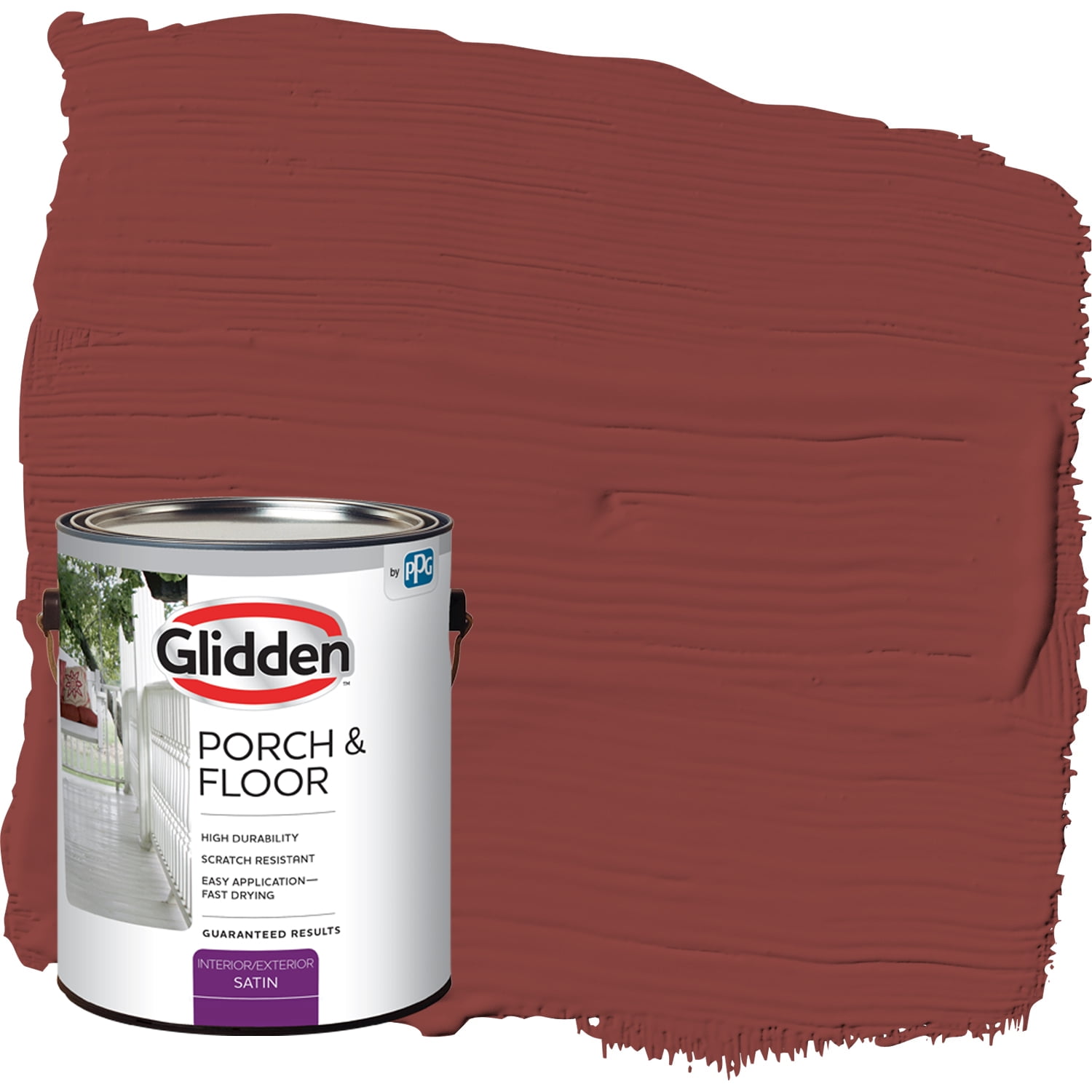 Glidden Porch & Floor 1 gal. Brick Dust Satin Interior/Exterior Paint with Primer