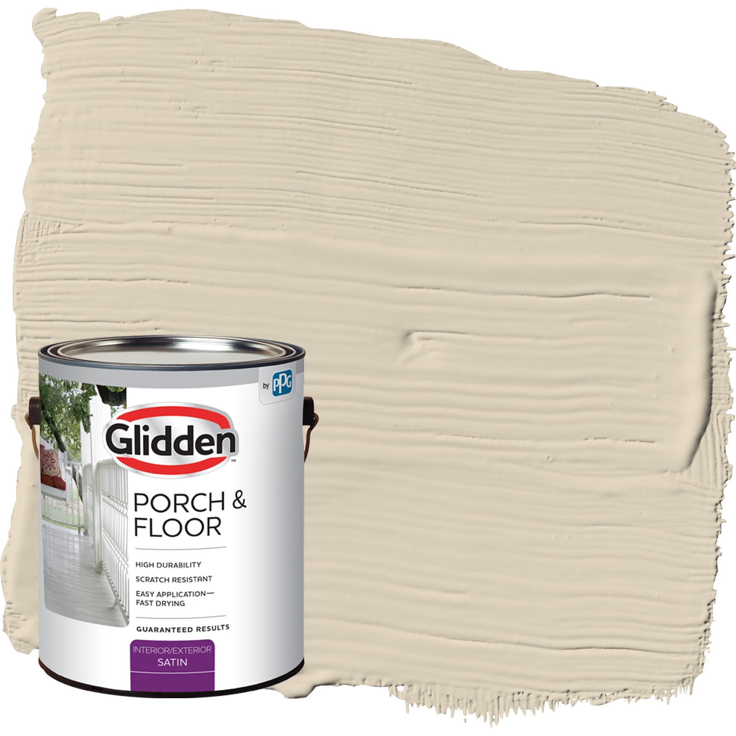 Glidden Porch & Floor 1 gal. Toasted Almond Satin Interior/Exterior Paint with Primer