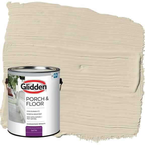 Glidden Porch & Floor 1 gal. Toasted Almond Satin Interior/Exterior Paint with Primer